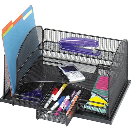 SAFCO ORGANIZER, MESH W/3 DRAWERS SAF3252BL